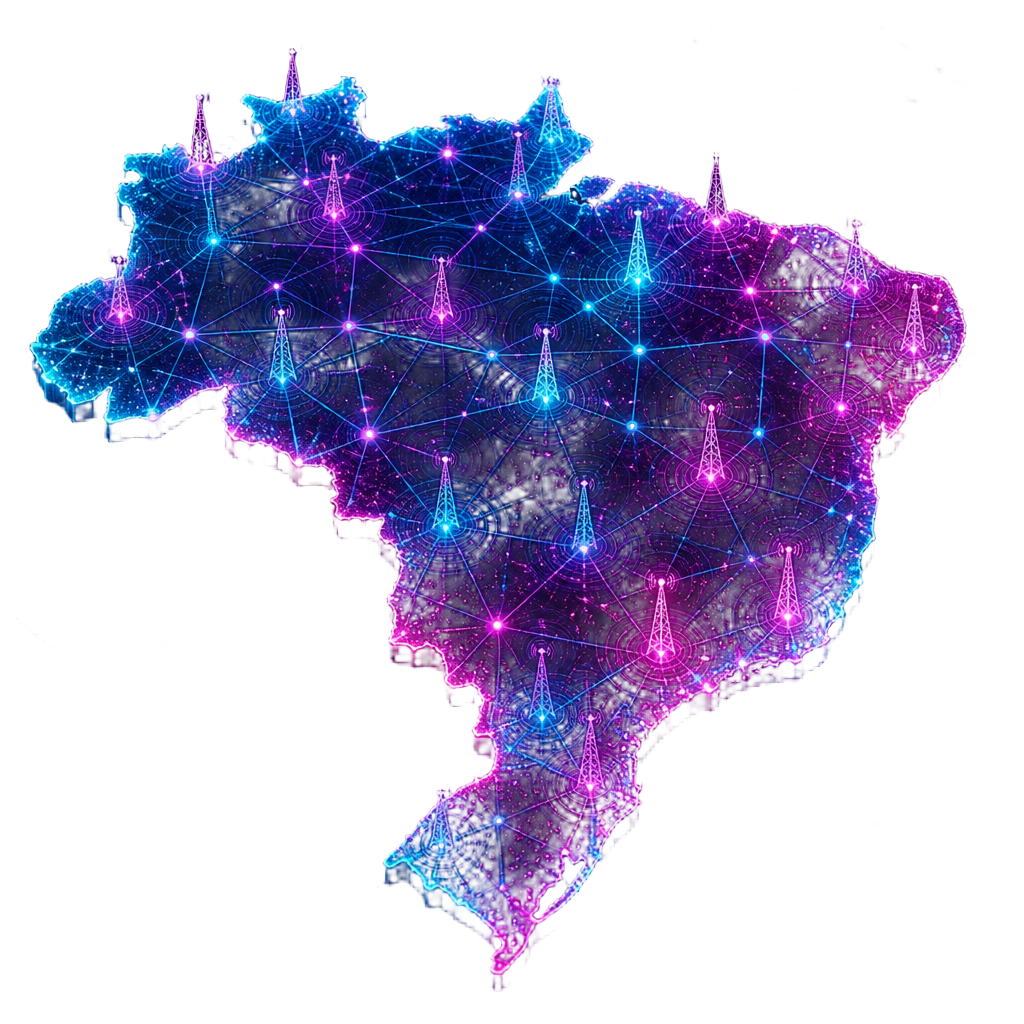 Mapa do Brasil – cobertura MVNO TERA MOBILE em todo o território nacional